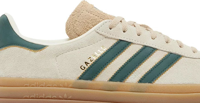 Adidas Gazelle Bold Magic Beige Collegiate Green (Women's Sizes)