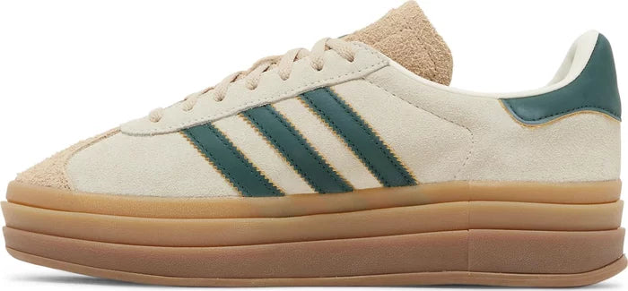 Adidas Gazelle Bold Magic Beige Collegiate Green (Women's Sizes)