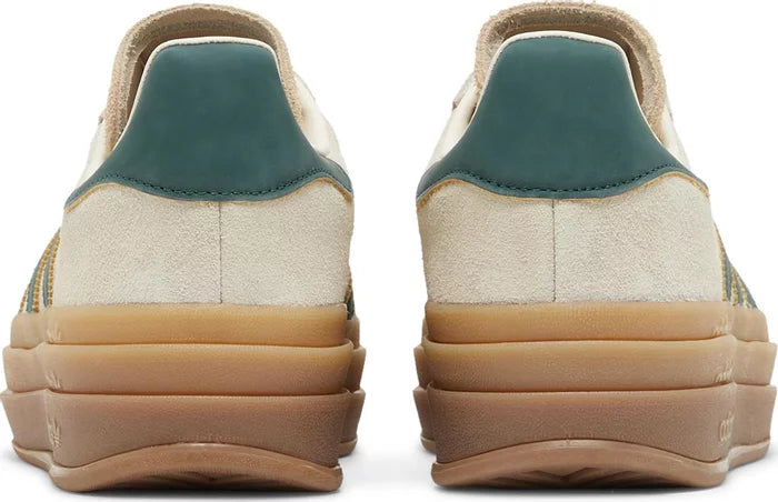 Adidas Gazelle Bold Magic Beige Collegiate Green (Women's Sizes)