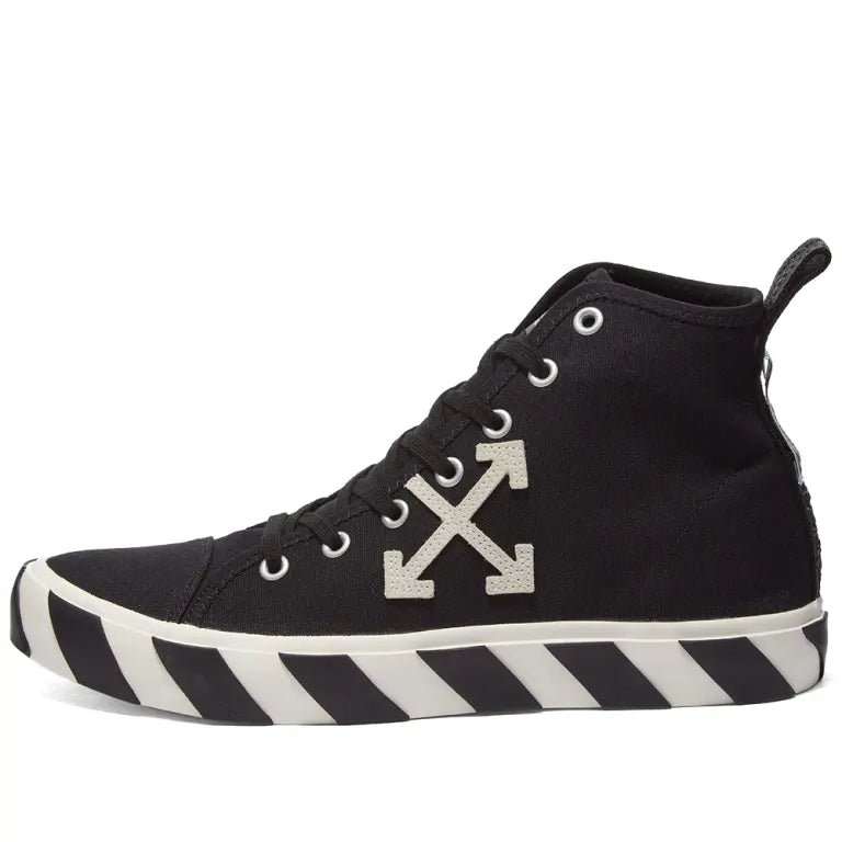 OFF-WHITE Vulc Mid-Tip Canvas Black White