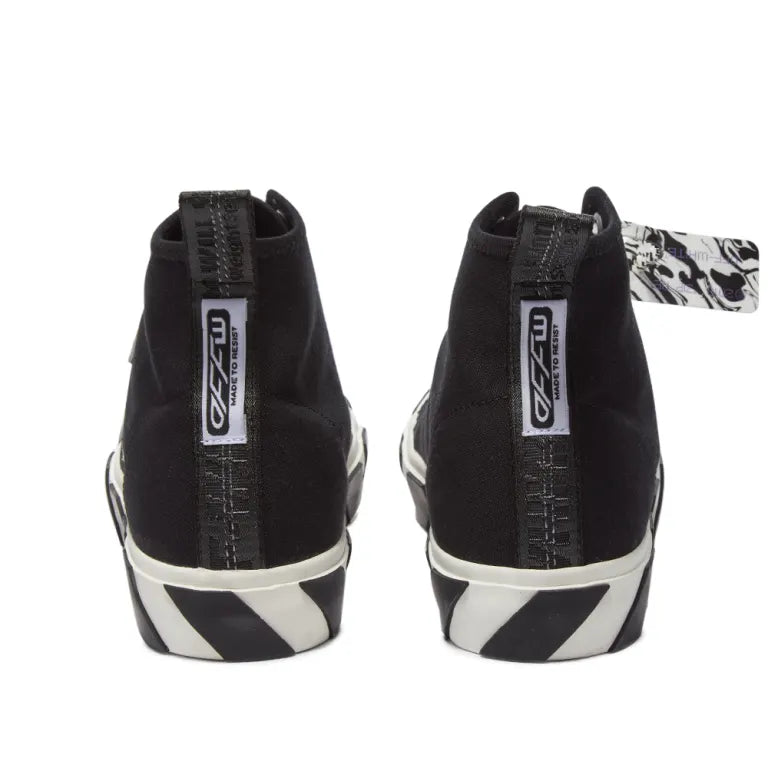 OFF-WHITE Vulc Mid-Tip Canvas Black White