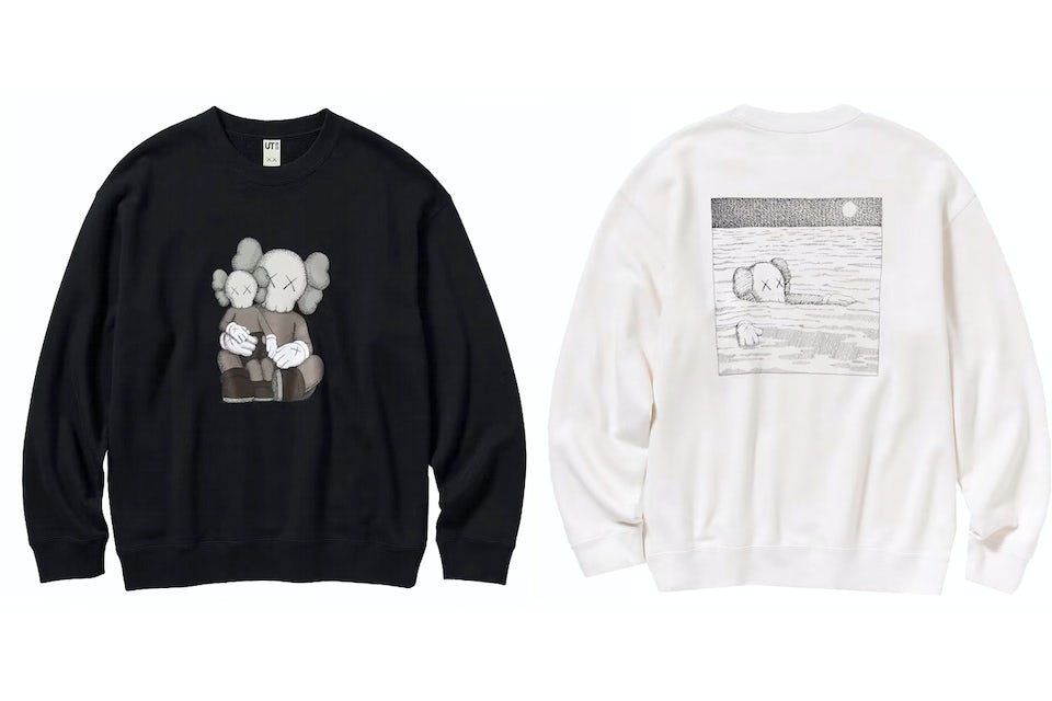 KAWS x Uniqlo Longsleeve Sweatshirt (Set of 2) Off White/Black