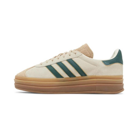 Adidas Gazelle Bold Magic Beige Collegiate Green (Women's Sizes)