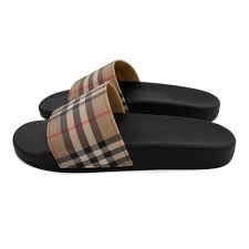 Burberry Furley Check Slides Archive Beige